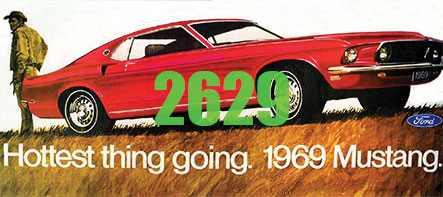 1969 Ford Mustang Hottest Thing Billboard - Kit