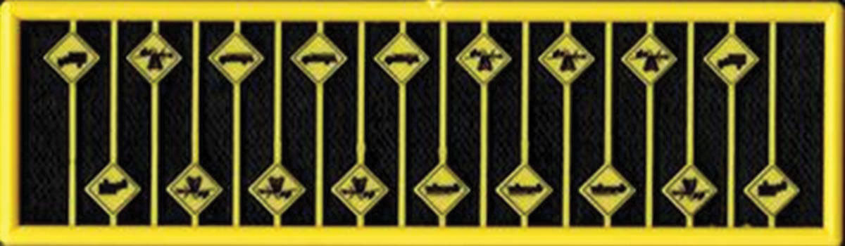 Firehouse and Low Vehicle Warning Signs -- 18 Signs: 8 Low Vehicle Drag, 6 Firehouse, 4 Truck Crossing