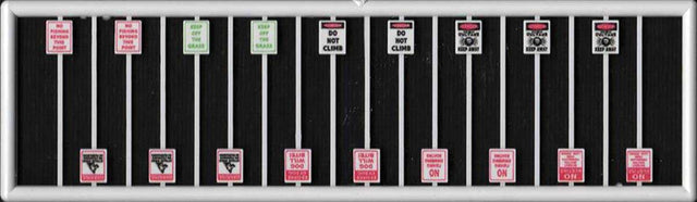 Assorted Warning Signs -- 2 Each of 8 Styles