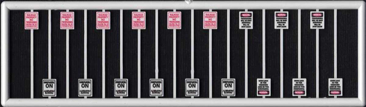 No Trespassing Signs -- 6 Private Property, 6 Railroad Property, 6 Trespassers will be Shot