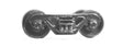 Freight Car Trucks One-Piece -- Roller Bearing (Delrin, black) 1 Pair