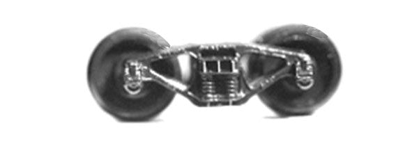 Freight Car Trucks One-Piece -- Bettendorf (Delrin, black) 1 Pair