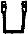 Freight Car Stirrups pkg(10) -- Slant - Side Mount