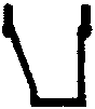 Freight Car Stirrups pkg(10) -- Angled Offset - Bottom Mount