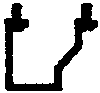 Freight Car Stirrups pkg(10) -- Stepped Offset - Bottom Mount