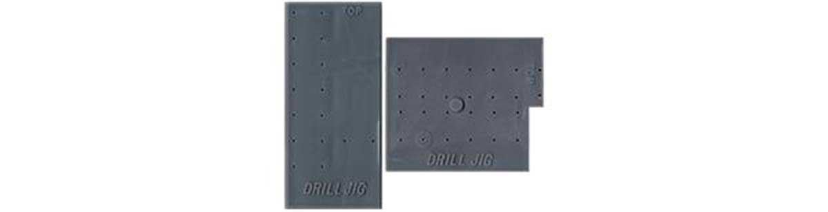2 Drilling Jigs for 18" Drop Grab Irons -- For No. 77 Drill Bit