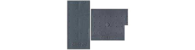 2 Drilling Jigs for 18" Drop Grab Irons -- For No. 77 Drill Bit