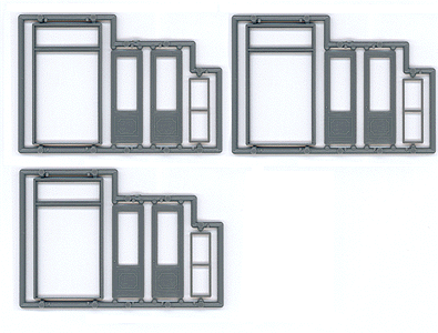 Doors - pkg(3) -- Double With Transom