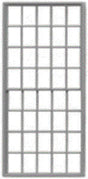 20/20 Pane Double-Hung Masonry Window w/Precut Glazing -- 42 x 84" Scale, Fits .68 x 1.45" Opening pkg(8)