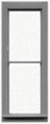 1/1 Double-Hung Window w/Precut Glazing -- 21 x 64" Scale, Fits .385 x 1.1" Opening pkg(12)