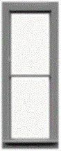 1/1 Double-Hung Window w/Precut Glazing -- 21 x 64" Scale, Fits .385 x 1.1" Opening pkg(12)