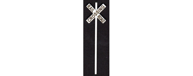 Modern US Style Railroad Crossbuck Warning Signs -- pkg(8)