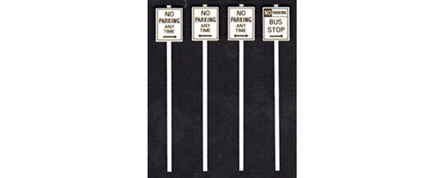 No Parking Signs -- 2 Each of 4 Different Styles