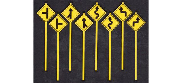 Road Path Warning Signs -- Set #2 pkg(8)