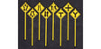 Road Path Warning Signs -- Set #3 pkg(8)