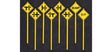 Assorted Road Warning Signs -- pkg(8)