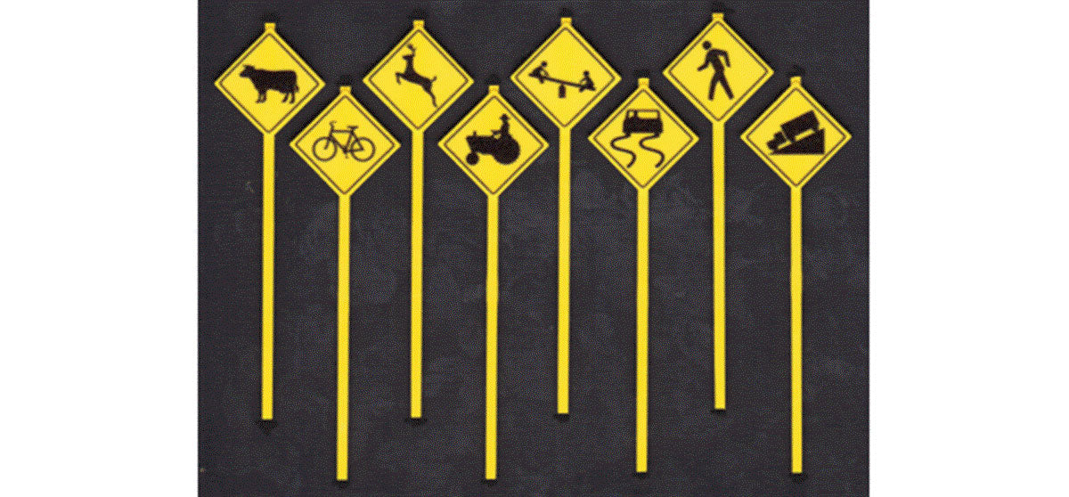 Picture Road Warning Signs -- pkg(8)