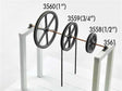 4-1/2' Diameter Sheave-Pillow Blocks -- 2 Sheaves, 4 Pillow Blocks