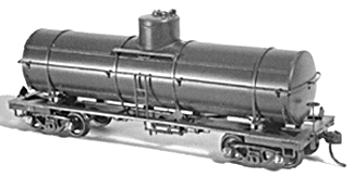 36' 10,000 Gallon USRA Tank Car w/54" Dome - Kit -- Undecorated Single Car