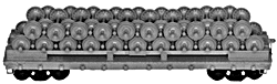 40' Company Wheel Service Flatcar w/Load - Kit -- Undecorated Single Car