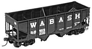 Rebuilt Panel Side 36' USRA 2-Bay Open Steel Hopper - Kit -- Undecorated Single Car