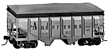 USRA 36' 2-Bay Panel Side Rebuilt Covered Hopper - Andersons Co. Grain Car -- Undecorated Single Car - Kit