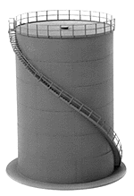Oil Tank -- Kit - 4"  10.2 Diameter x 7"  17.8cm