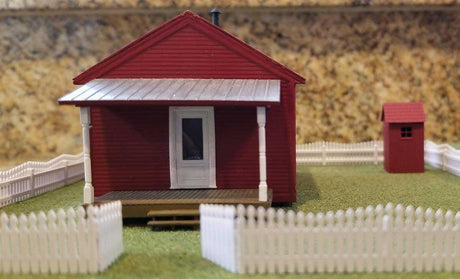 One-Room Schoolhouse - Kit -- Includes Fence & Outhouse - 2-3/4 x 4-1/2"  7 x 11.4cm-4