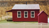 One-Room Schoolhouse - Kit -- Includes Fence & Outhouse - 2-3/4 x 4-1/2"  7 x 11.4cm-5