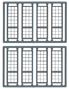 Windows - pkg(8) -- 27-Pane Industrial, Enginehouse - Scale 44 x 140"  112 x 356cm