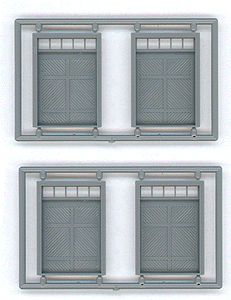 Freight Door w/5 Lite Transom - pkg(4) -- 72 x 108" (Fits .95 x 1.29" Opening)