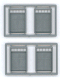Freight Door w/5 Lite Transom - pkg(4) -- 72 x 108" (Fits .95 x 1.29" Opening)