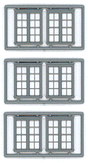 Windows - Double Hung pkg(6) -- 4/4 Double (Matches #8030); 64 x 80" (Fits .81 x .99: Opening)