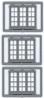 Windows - Double Hung pkg(3) -- 4/4 Triple (Matches #8030); 98 x 80" (Fits 1.225 x .99" Opening)