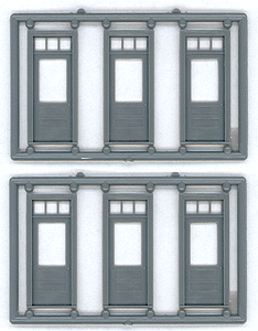 1 Lite Residential Door w/3 Lite Transom - pkg(6) -- 36 x 96" (Fits .45 x 1.15" Opening)