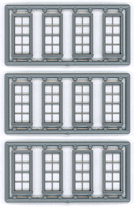 Windows -  Double Hung pkg(12) -- 4/4 Double; 27 x 64" (Fits .36 x .78" Opening)