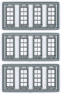 Windows -  Double Hung pkg(12) -- 4/4 Double; 27 x 64" (Fits .36 x .78" Opening)