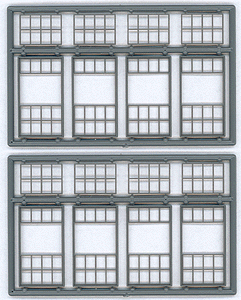 Masonry Windows - Industrial/Roundhouse w/Separate Tilt Out pkg(8) -- 20-Pane with Tilt-Out; 60 x 104"  (.68 x 1.19")