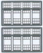 Masonry Windows - Industrial/Roundhouse w/Separate Tilt Out pkg(8) -- 20-Pane with Tilt-Out; 60 x 104"  (.68 x 1.19")