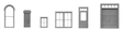 Window/Door Assortment II - pkg(130) -- One Each #8092 - 8133; 22 Doors, 48 Architechtural Parts, 61 Windows