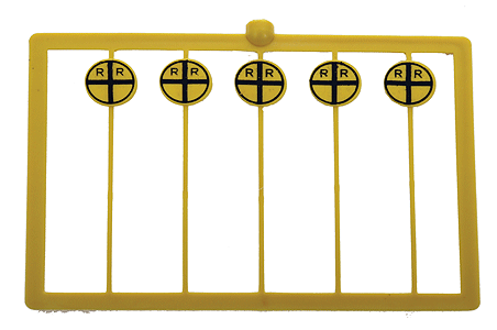 Railroad Crossing Highway Warning Sign -- Early Pre-1950 Style Yellow & Black pkg(10)