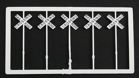 Railroad Crossbuck Warning Sign -- Modern US Style Railroad Crossing Lettering pkg(20)