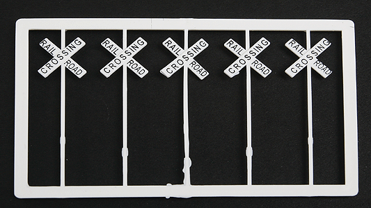 Railroad Crossbuck Warning Sign -- Modern US Style Railroad Crossing Lettering pkg(20)
