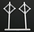 Railroad Crossing Warning Sign pkg(10) -- Early Diamond Style - Look Out for the Cars Lettering