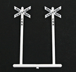 Railroad Crossbuck Warning Sign -- Canadian-Style w/Railway Crossing, CN Lettering pkg(10)