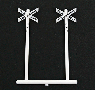 Railroad Crossbuck Warning Sign -- Canadian-Style w/Railway Crossing, CN Lettering pkg(10)