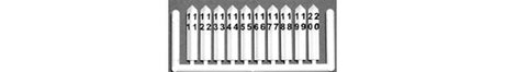 Concrete Milepost Markers #1-50 -- White w/Black Printing pkg(50)-2