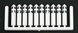 Concrete Milepost Markers #1-50 -- White w/Black Printing pkg(50)-1