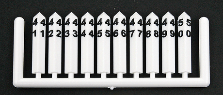 Concrete Milepost Markers #1-50 -- White w/Black Printing pkg(50)-1