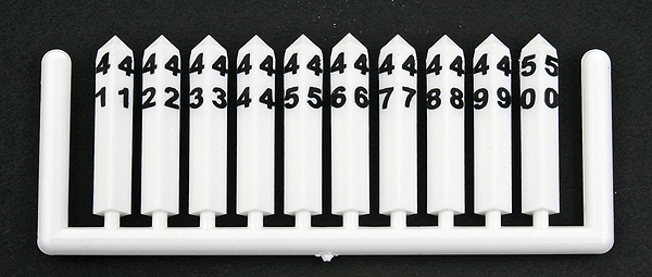 Concrete Milepost Markers #1-50 -- White w/Black Printing pkg(50)-1